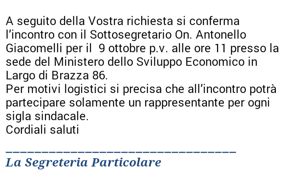 Conferma Giacomelli